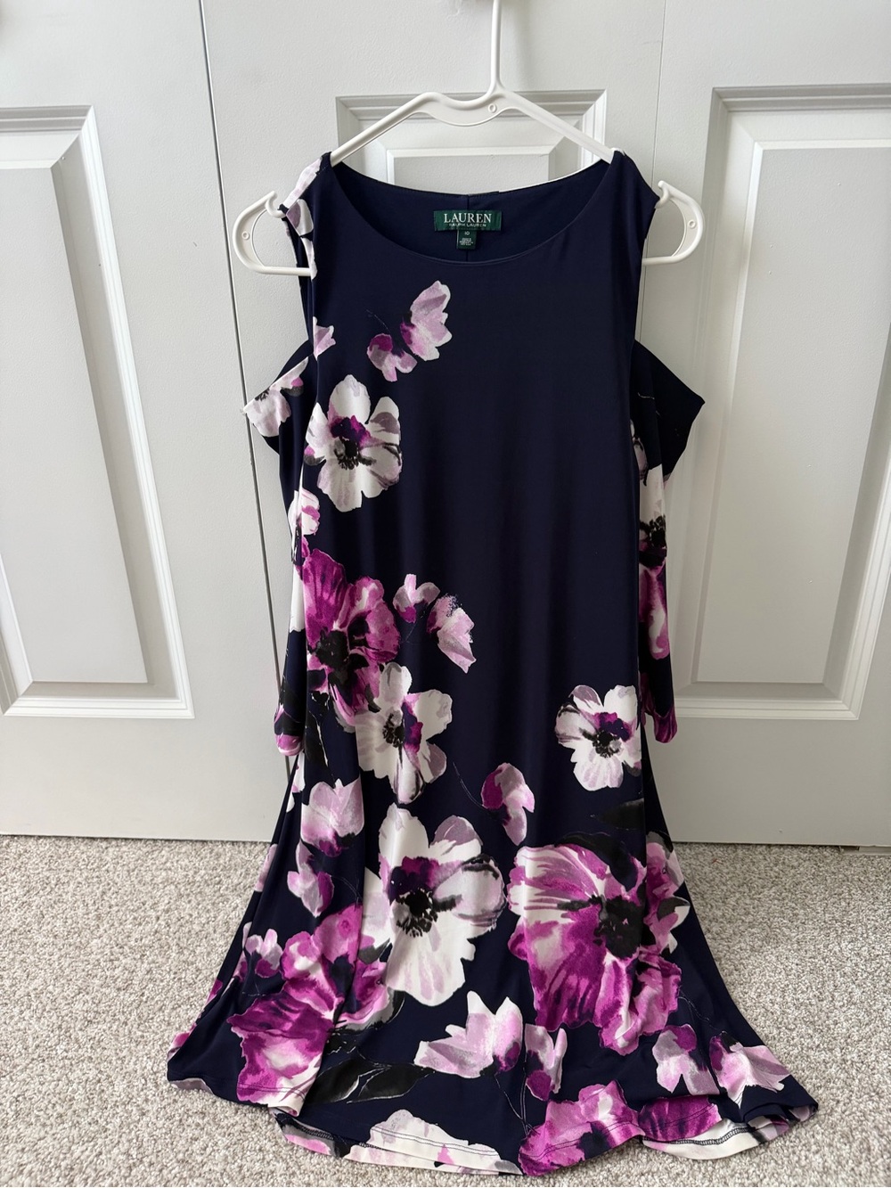 NWT Ralph Lauren Cold Shoulder Chic Floral Dress Size 10